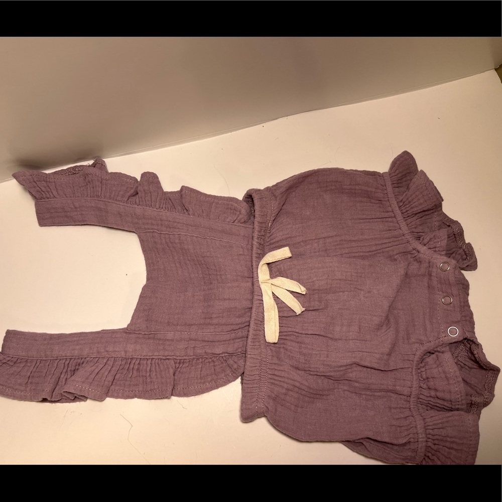 Abigail Purple Ruffle Romper by Alex + Nova